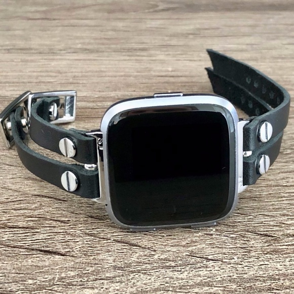 Black Double Strap Versa Lite Leather Bracelet main image 9